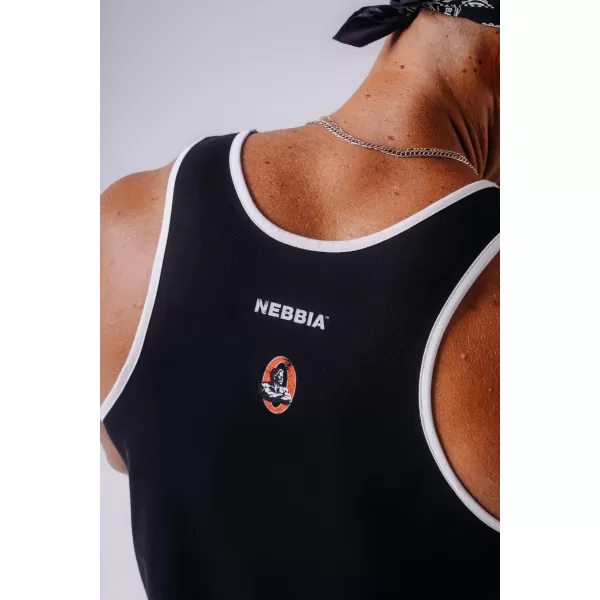  Moške majice brez rokavov NEBBIA OLYMPIA MUSCLE BACK STRINGER 948 ČRNA 