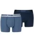 Moške boksarice PUMA MEN EVERYDAY PLACED LOGO BOXER 2P 93847604 SVETLO MODRI MELANŽ