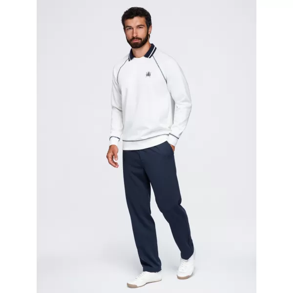  Moški pulover OMBRE OM-SSNZ-0269 UMAZANO BELA 