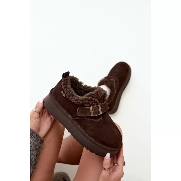 Ženski snežaki BIG STAR SHOES UU274319 RJAVA/BEŽ 