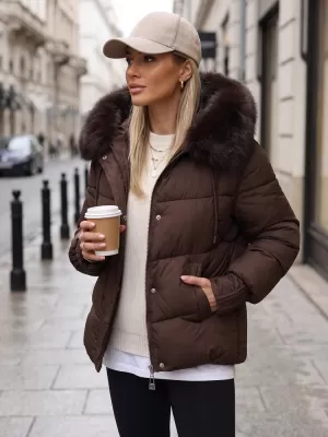 Ženska jakna DSTREET TY5894 RJAVA