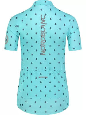 Ženski kolesarski dres NORDBLANC TREES NBSLF8085 MODRA