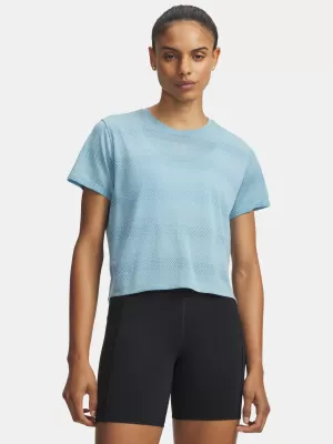 Ženska majica s kratkimi rokavi UNDER ARMOUR VELOCITI SHORTSLEEVE 6009540-425 MODRA