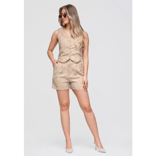  Ženske kratke hlače OMBRE OW-ST-E0019 TAUPE 