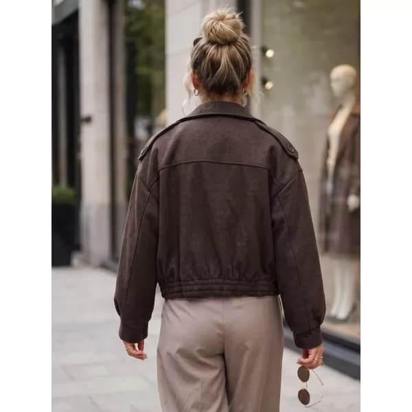  Ženski plašč DSTREET TY6026 RJAVA 