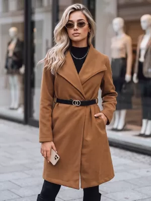 Ženski plašč DSTREET NY0641 KARAMELA
