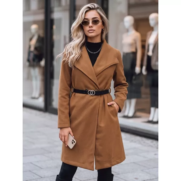  Ženski plašč DSTREET NY0641 KARAMELA 