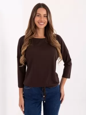 Ženska bluza BASIC FEEL GOOD RV-BZ-4691.40P TEMNO RJAVA