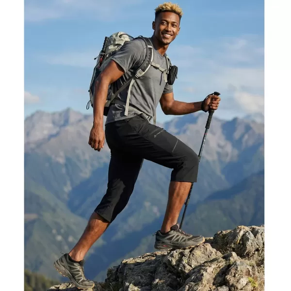 Moške kapri hlače ALPINE PRO WEDER 2 ČRNA 