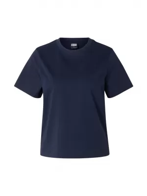 Ženska majica s kratkimi rokavi URBAN CLASSICS TB8574-01641 POLNOČNA MORNARICA