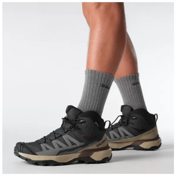  Moški čevlji SALOMON X ULTRA 360 MID GORE-TEX L47743300 FANTOM/DESERT TAN/RUM ROZINE 