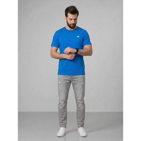  Moška majica s kratkimi rokavi 4F WMM00TTSHM3341 MODRA 