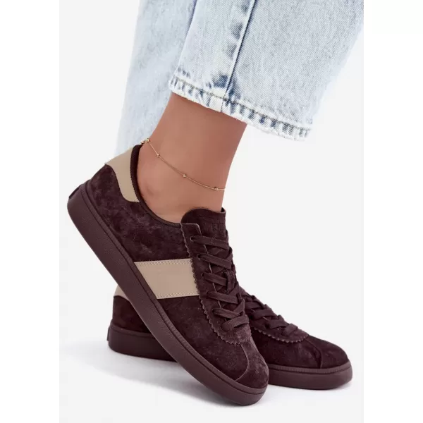  Ženske superge BIG STAR SHOES UU274438 RJAVE/BEŽ SENCE 