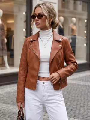 Ženska jakna DSTREET TY5731 RJAVA