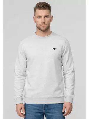 Moški pulover 4F WMM00TSWSM2549 HLADNO SVETLO SIV MELANGE