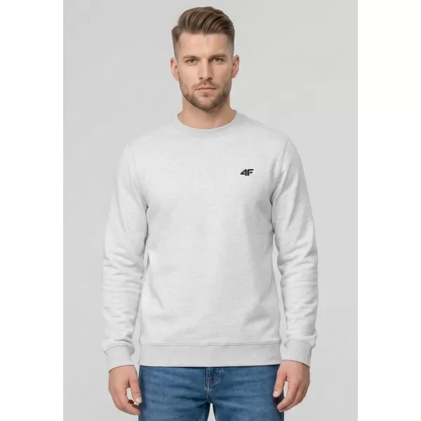  Moški pulover 4F WMM00TSWSM2549 HLADNO SVETLO SIV MELANGE 