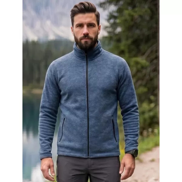  Moški pulover iz mikro flisa MALFINI FACTOR 852 TEMNI DENIM POUDARKI 