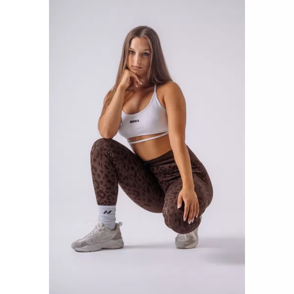  Ženske pajkice NEBBIA PRIMAL 849 TEMNO RJAV LEOPARD 