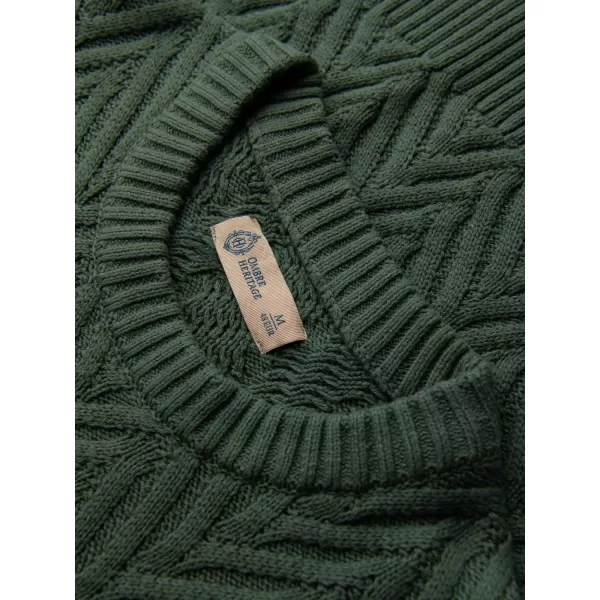  Moški pulover OMBRE OM-SWSW-0190 ZAMOLKLO ZELENA 