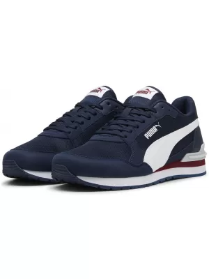 Škornji PUMA ST RUNNER V4 MESH 39966602 CLUB NAVY/ CLUB MORNARSKO/PUMA BELA/TEAM REGAL RDEČA/PLATINASTO SIVA