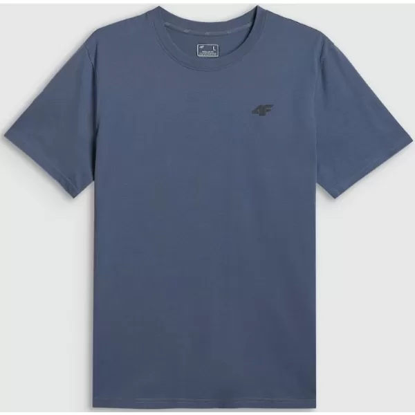  Moška majica s kratkimi rokavi 4F WAW25TTSHM2401 DENIM 