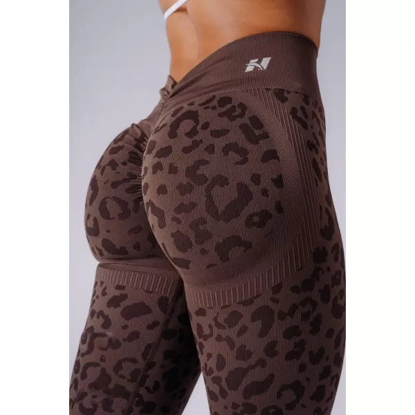  Ženske pajkice NEBBIA PRIMAL 849 TEMNO RJAV LEOPARD 