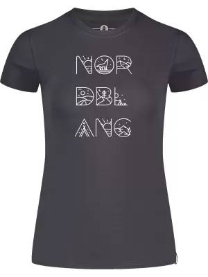 Ženska majica s kratkimi rokavi NORDBLANC RESCUE NBSLT8178 SIVA