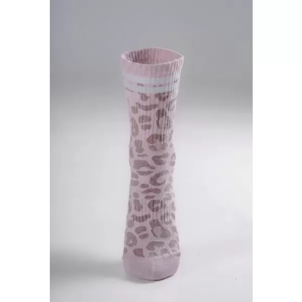  Kratke nogavice z leopardjim potiskom NEBBIA PRIMAL 106 ROZA LEOPARD 