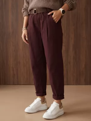 Ženske hlače DSTREET UY3186 BORDO