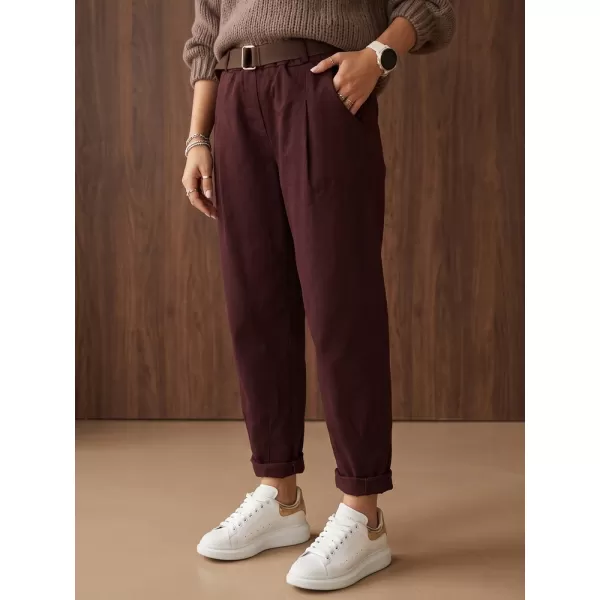  Ženske hlače DSTREET UY3186 BORDO 
