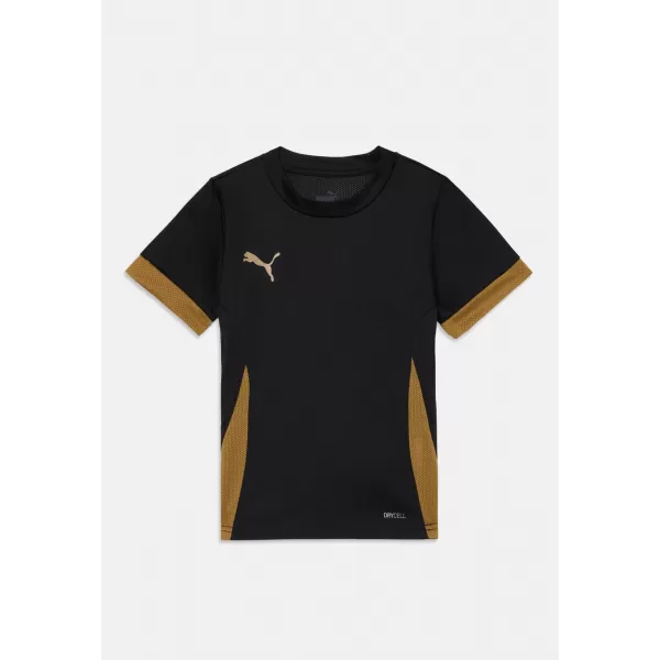  Otroška športna majica PUMA TEAMGOAL MATCHDAY JERSEY JR 70574828 PUMA ČRNA/PUMA ZLATA/MAT ZLATA 