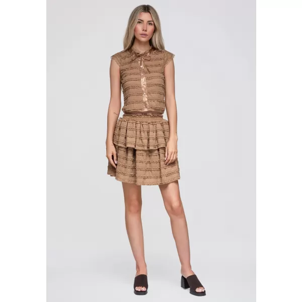  Ženska bluza OMBRE OW-TS-E0066 TAUPE 