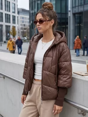 Ženska jakna DSTREET TY5766 RJAVA