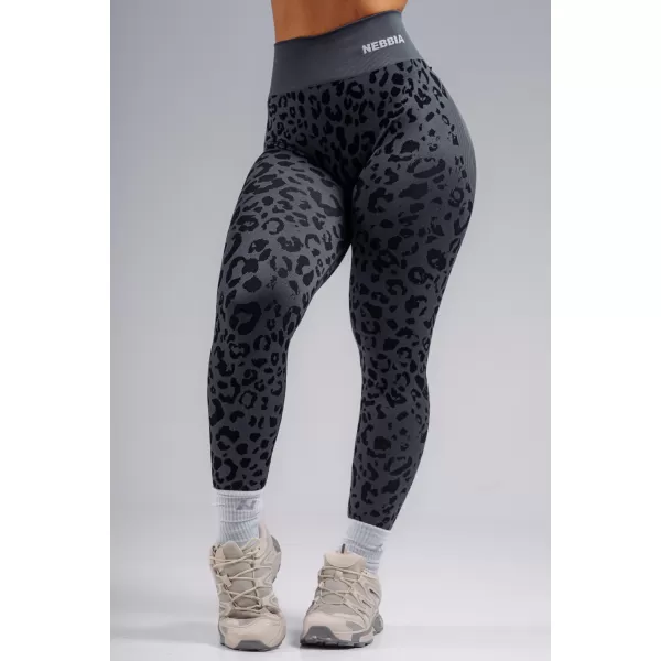  Kompresijske push-up pajkice z leopardjim potiskom NEBBIA PRIMAL 849 ČRNI LEOPARD 