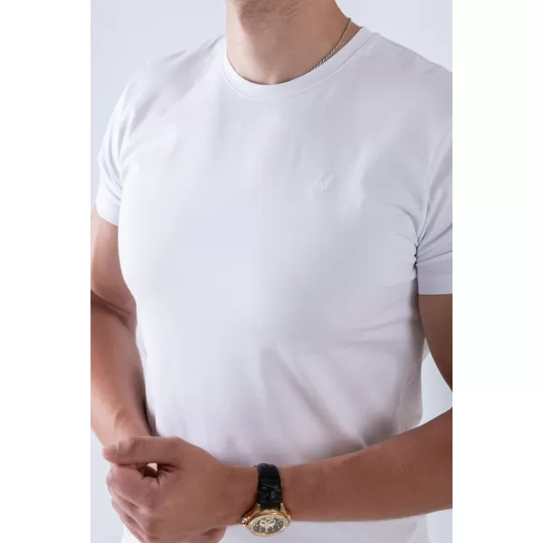  Moške majice s kratkimi rokavi NEBBIA MIKE MUSCLE FIT 158 BELA 