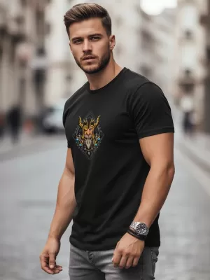 Moška majica s kratkimi rokavi DSTREET NX0144R-BK ČRNA
