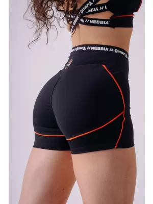 Ženske kratke hlače NEBBIA OLYMPIA HIGH-WAIST 937 ČRNA