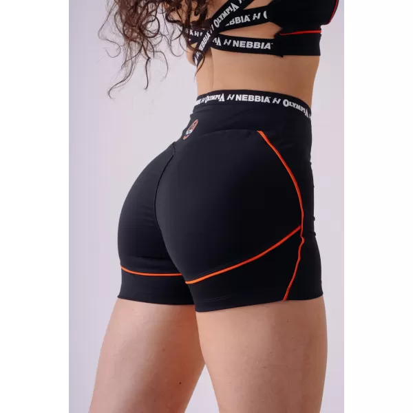  Ženske kratke hlače NEBBIA OLYMPIA HIGH-WAIST 937 ČRNA 