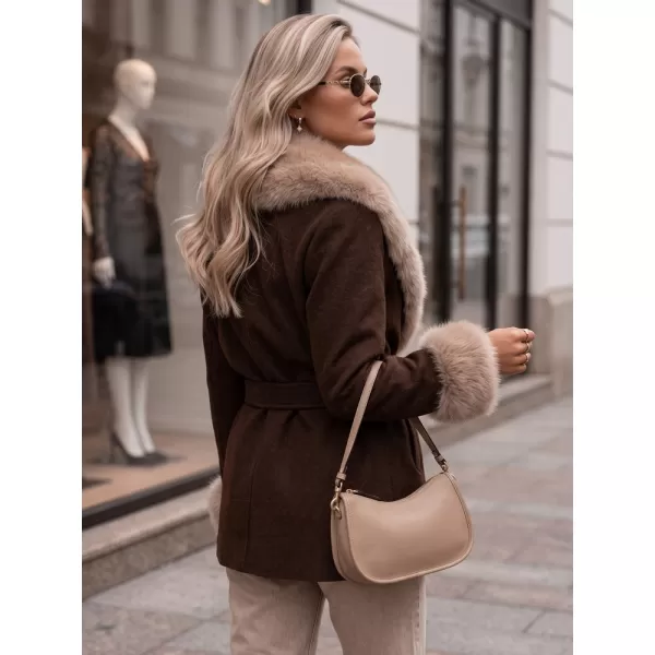  Ženski plašč DSTREET TY6079 RJAVA 
