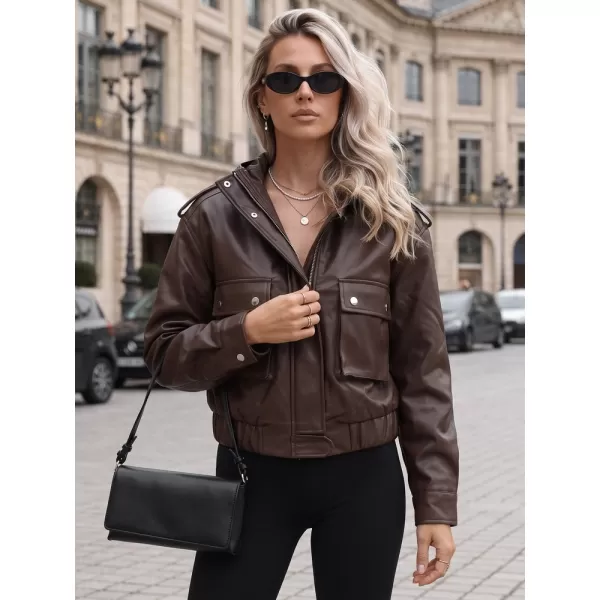  Ženska jakna DSTREET TY5877 RJAVA 