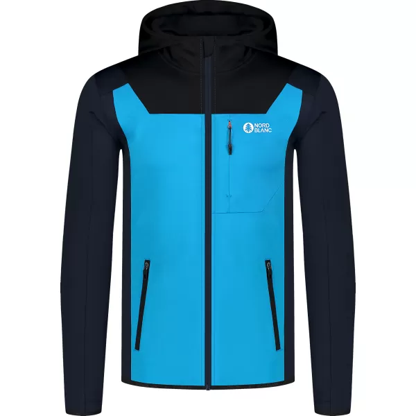  Moški powerfleece pulover NORDBLANC SPRAWL NBSFM8333 SVETLO MODRA 
