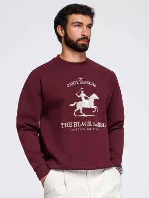 Moški pulover OMBRE OM-SSNZ-0267 BORDO