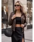 Ženska jakna DSTREET TY5872 RJAVA