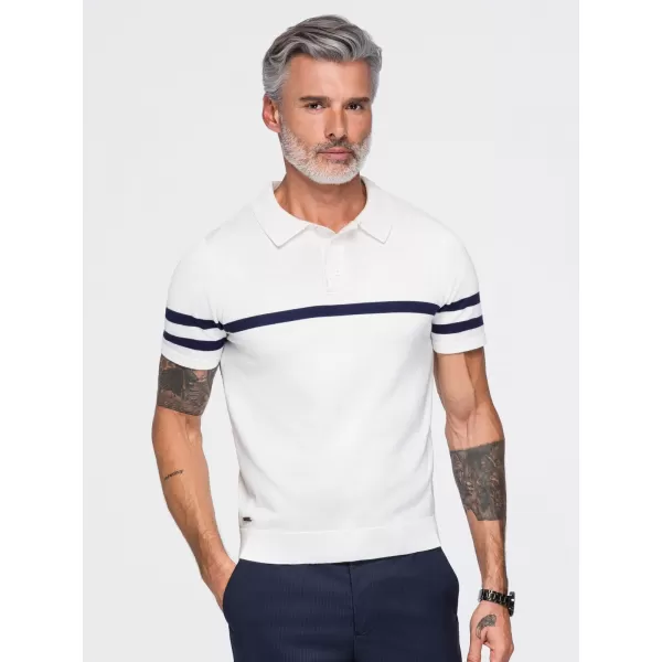  Moška polo majica OMBRE OM-POSS-0177 BELA 