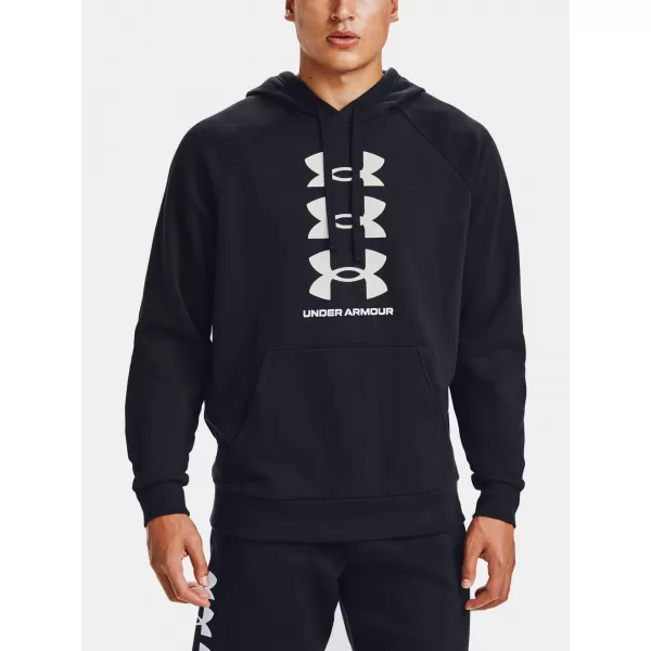  Moški pulover UNDER ARMOUR RIVAL FLC MULTILOGO HD 1357094-001 ČRNA 