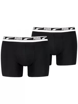 Moške boksarice PUMA MEN EVERYDAY MULTI LOGO BOXER 2P 93832501 ČRNA