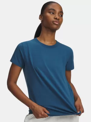Ženska majica s kratkimi rokavi UNDER ARMOUR RIVAL CORE SS 1383648-498 MODRA