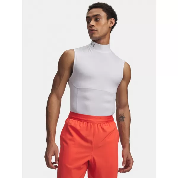  Moški brezrokavnik UNDER ARMOUR HG ELITE SLEEVELESS MOCK 6015381-100 BELA 