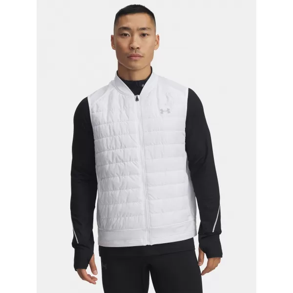  Moški telovnik UNDER ARMOUR LAUNCH INSULATED VEST 1380870-100 BELA 