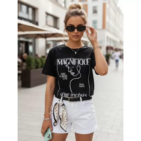  Ženska majica s kratkimi rokavi DSTREET RY2502 ČRNA 